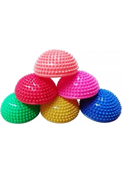 Pembe 16 cm Pvc Şişme Masaj Noktası Yarım Fit Top Yoga Topu Denge Eğitmen Sabitleyici Spor Pilates Fitness Dengeleme Masaj Topu (Yurt Dışından) fiyatları