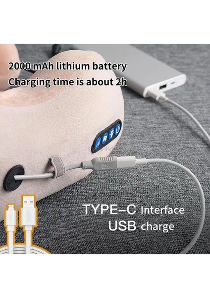 Masaj C Elektrikli Boyun Masajı U Şekilli Yastık Çok Fonksiyonlu Taşınabilir Omuz Servikal Masaj Açık Ev Araba Rahatlatıcı Masaj (Yurt Dışından)