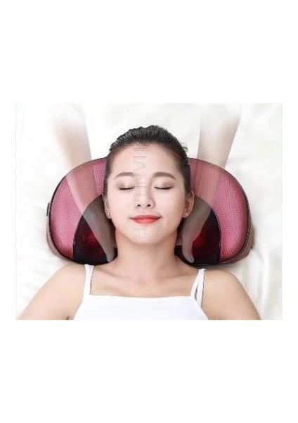 Küçük Boyutlu 1 Anahtar Boyun Sağlıklı Massageador Gevşeme Shiatsu Elektrikli Sırt Masajı Boyun Omuz Masajı Yastık Kızılötesi Isıtma Elektrikli (Yurt Dışından)