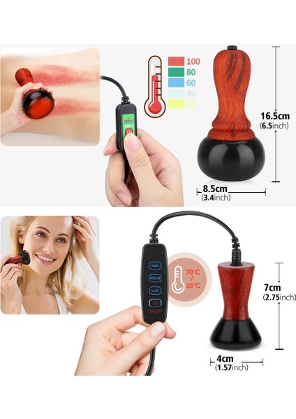 Tam Vücut İçin Taş Abd Plug Elektrikli Sıcak Taş Gua Sha Selülit Masaj Aleti (Yurt Dışından) indirimleri