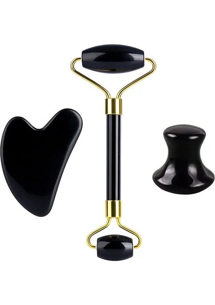 K Tipi Doğal Obsidyen Yüz Masajı Rulosu Gua Sha Kazıyıcı Seti Guaj Taşı Yüz Yeşim Rulo Masajı Guaj Kazıyıcı Yüz Masajı (Yurt Dışından) fırsatları