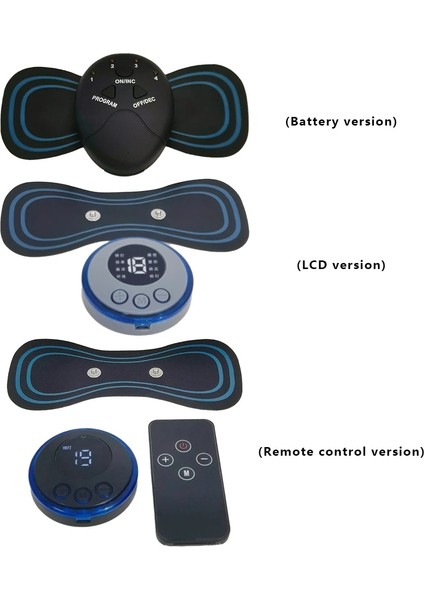 Uzaktan Kumanda 2pc Elektronik Sırt Boyun Masajı Kullanışlı Mini Boyun Masaj Yaması Akıllı Yeniden Kullanılabilir Hafif Yorgunluğu Gidermek Için Ayarlanabilir (Yurt Dışından)