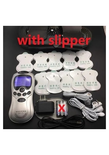 Terlik Ab Tak Onlarca Vücut Masajı Relax Muscle Dijital Meridyen Elektroterapi Enstrümanı 10 Elektrotlu Yama / 2 Kablo / Terlik (Yurt Dışından) fiyatları