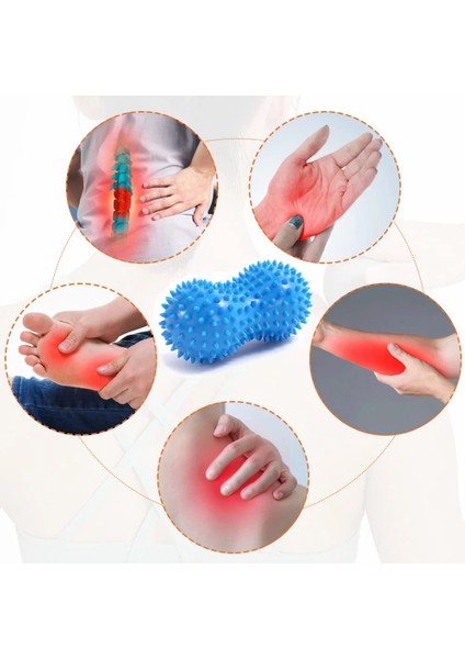 Beyaz-1 Adet Fıstık Topu Pvc Sert Dikenli Masaj Topu Tetik Noktası Derin Doku Masajı El Ayak Masajı Rulo Topu Gerginlik Kas Relax (Yurt Dışından)