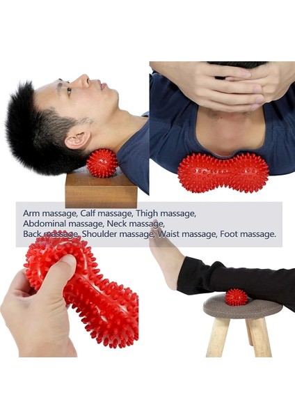 Beyaz-1 Adet Fıstık Topu Pvc Sert Dikenli Masaj Topu Tetik Noktası Derin Doku Masajı El Ayak Masajı Rulo Topu Gerginlik Kas Relax (Yurt Dışından)