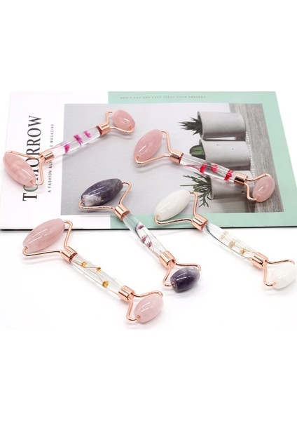 Pembe Renk Ebedi Çiçek Kök Yeşim Rulo Masaj Reçine Tozu Kristal Itme Zarif ve Güzel Sağlık Şükran Günü Hediyeleri (Yurt Dışından) fiyatları