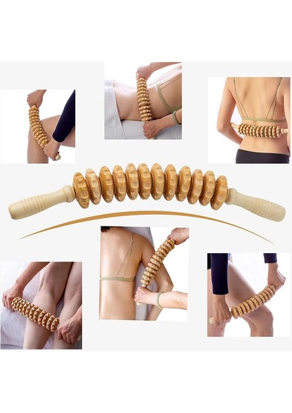 Tip 1 Kavisli Ahşap Masaj Silindiri Bel, Uyluk, Selülit Azaltma ve Kas Gerginliği Için Çok Fonksiyonlu Vücut Silindiri, Kadın Erkek Için (Yurt Dışından) modelleri