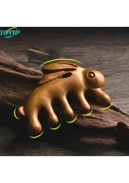 Ahşap Masaj Sandal Ağacı Tavşan Şekli Masaj Tarak Kafa Meridyen Gua Sha Saç Derisi Gevşeme Akupunktur Terapisi Geniş Diş Tarağı (Yurt Dışından) fiyatları