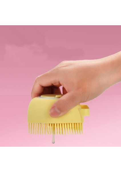 Sarı Silikon Kafa Vücut Saç Derisi Masaj Fırçası Silikon Şampuan Fırçası Saç Yıkama Tarağı Duş Fırçası Banyo Spa Masaj Fırçası Saç Fırçası (Yurt Dışından)