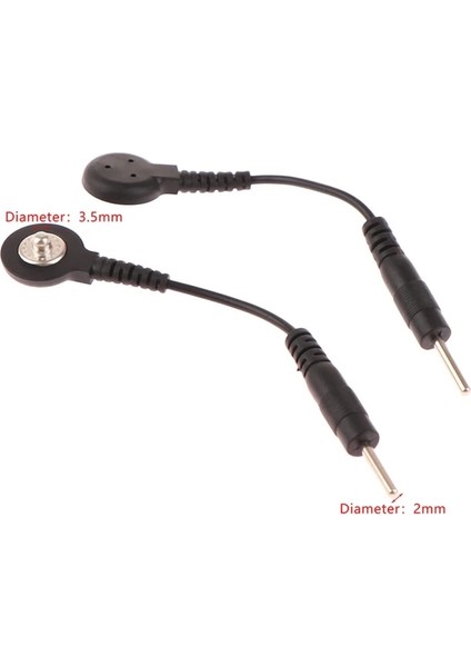 2.35MM 2/4 Düğme Elektroterapi Elektrot Kurşun Elektrik Çarpması Telleri Kablo Onlarca Masaj Bağlantı Kablosu Masaj ve Gevşeme Sıcak (Yurt Dışından)
