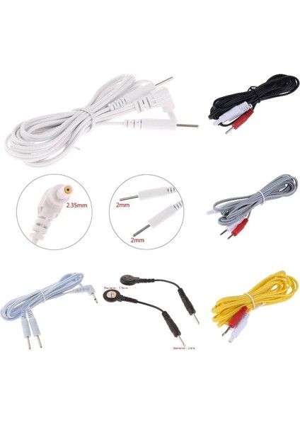 2.35MM 2/4 Düğme Elektroterapi Elektrot Kurşun Elektrik Çarpması Telleri Kablo Onlarca Masaj Bağlantı Kablosu Masaj ve Gevşeme Sıcak (Yurt Dışından) indirimleri
