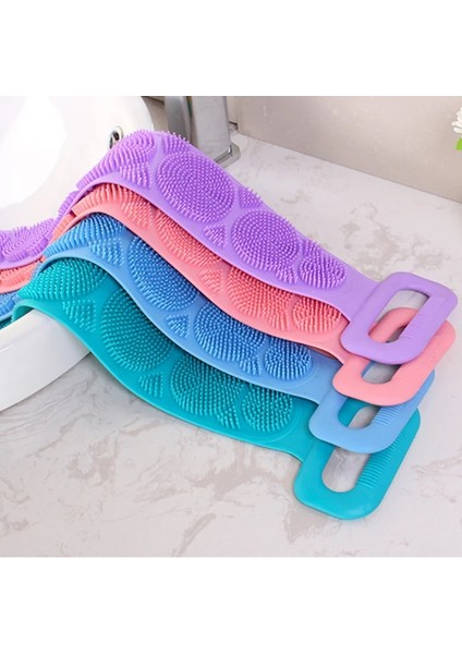 Yeşil Vücut Süngeri Silikon Fırçalar Banyo Havluları Vücut Ovucu Ovalama Sırt Peeling Masaj Duşu Genişletilmiş Scrubber Cilt Temizleme Fırçaları (Yurt Dışından)