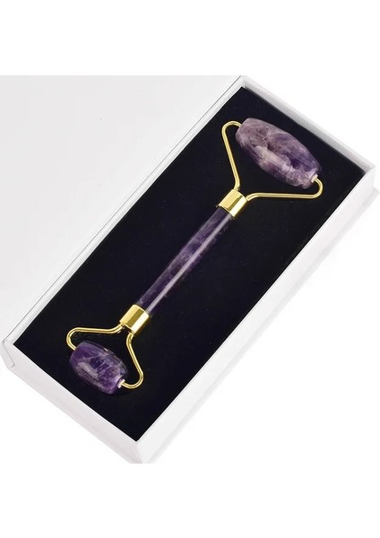 Tip 05 Doğal Ametist Rollerjade Seti Gerçek Yeşim Guaj Kazıyıcı Yeşim Masajı Gua Sha Kurulu Yüz Masajı Yüz Boynuz Masaj Rulo (Yurt Dışından)