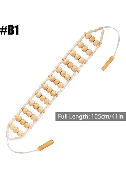 B1 Ahşap Sırt Masajı Rulo Halat Lenfatik Drenaj Masajı Ahşap Terapi Aracı Taşınabilir El Haddeleme Boyun Omuz Gevşeme (Yurt Dışından)