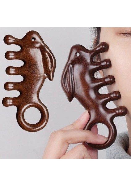 1 Adet Tavşan Şekilli Vücut Masaj Tarak Halka Kafalı Meridyen Saç Derisi Tarak Yüz Göz Omuz Boyun Kazıma Geniş Diş Ahşap Tarak (Yurt Dışından) modelleri