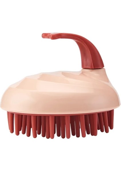 Pembe Balina-B Saç Yıkama Sihirli Aracı Kuru ve Islak Masaj Saç Tarak Kafa Masajı Ev Silikon Şampuan Saç Temizleme Masaj Kolu (Yurt Dışından)