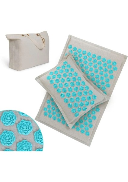 Beyaz Ped Masaj Mat Akupunktur Mat, Masaj Mat Akupunktur Yastık Seti Yoga Mat Iğne Sırt Rahatlatmak ve Kasları Rahatlatmak (Yurt Dışından) modelleri