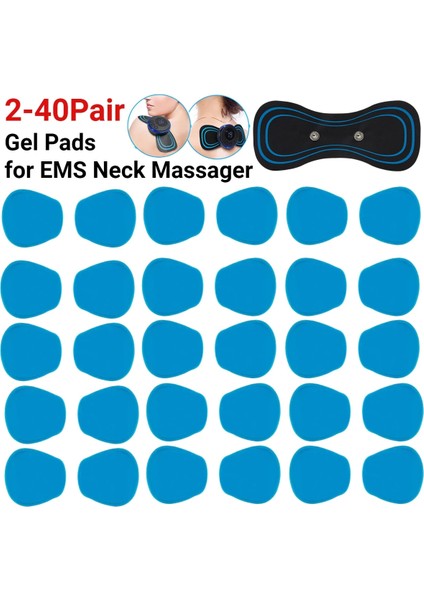 12 Adet Jel Pedleri Jel Pedleri Ems Boyun Masajı Eğitmeni Kalça Egzersiz Yedek Vücut Masajı Yama Kas Stimülatörü Etiket Jelleri Aksesuarları (Yurt Dışından)