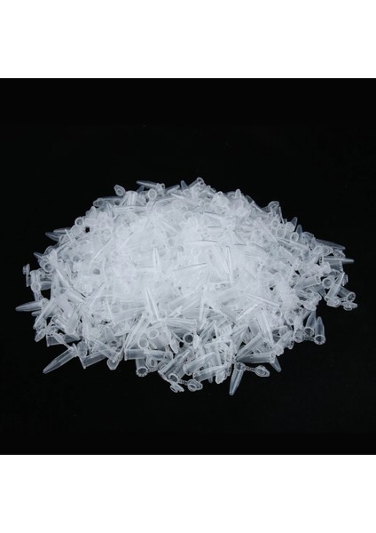 1000 Parça 0.5 ml Şeffaf Pp Plastik Dereceli Santrifüj Test Tüpleri ve Geçmeli Kapak Laboratuvar Flakon Numune Saklama Kabı (Yurt Dışından)