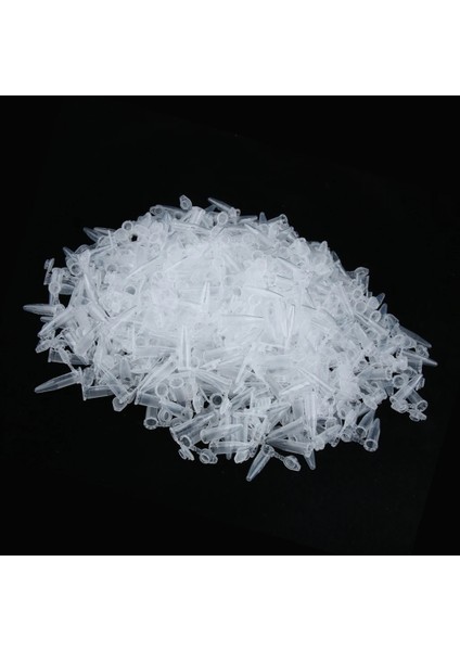 1000 Parça 0.5 ml Şeffaf Pp Plastik Dereceli Santrifüj Test Tüpleri ve Geçmeli Kapak Laboratuvar Flakon Numune Saklama Kabı (Yurt Dışından)