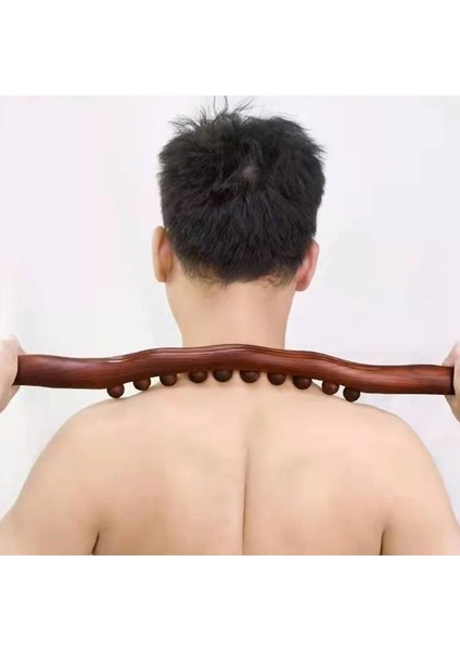 B 60 cm Masaj Vücut Doğal Kömürleşmiş Ahşap Kazıma Masaj Sopa Sırt Masajı Spa Terapi Aracı Nokta Tedavisi Guasha Relax (Yurt Dışından)