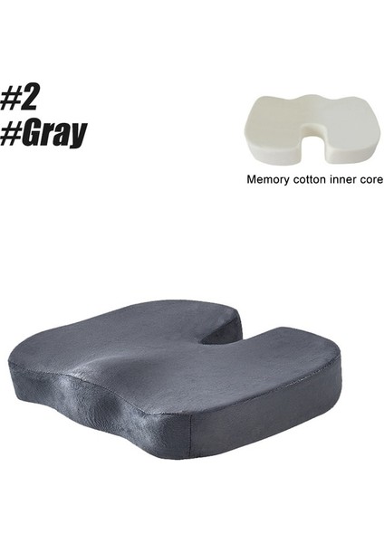 2-Gri Seyahat Kuyruk Sokumu Koltuk Minderi Bellek Köpük U-Şekilli Yastık Sandalye Minderi Pedi Araba Ofis Kalça Desteği Masaj Ortopedik Yastık (Yurt Dışından) fiyatları