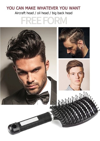 Kızıl Saç Fırçası Kızlar Saç Derisi Masaj Tarak Kadınlar Için Islak Kıvırcık Detangle Büyük Kavisli Bukleler Saç Fırçası Salon Kuaförlük Şekillendirici (Yurt Dışından)