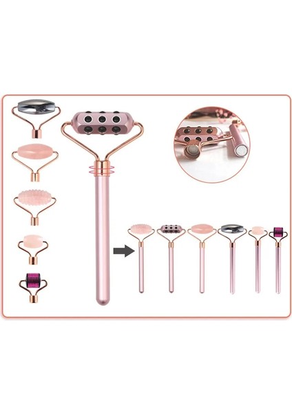Germanite-D Dıy Germanyum Güzellik Çubuğu Manyetik Emme Başlığı Değişen Kombinasyon Yüz Yeşim Rulo Masaj Cilt Bakımı Temizleme Kaldırma Seti (Yurt Dışından)