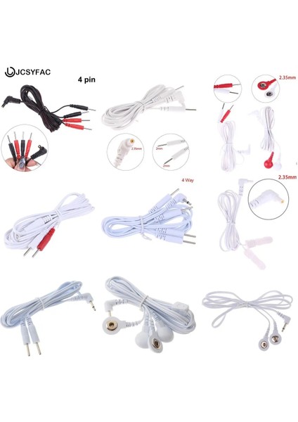2.35MM 1/2pc Masaj Gevşeme 2/4 Düğmeler Elektroterapi Elektrot Kurşun Elektrik Çarpması Teller Kablo Onlarca Masaj Bağlantı Kablosu (Yurt Dışından) fiyatları