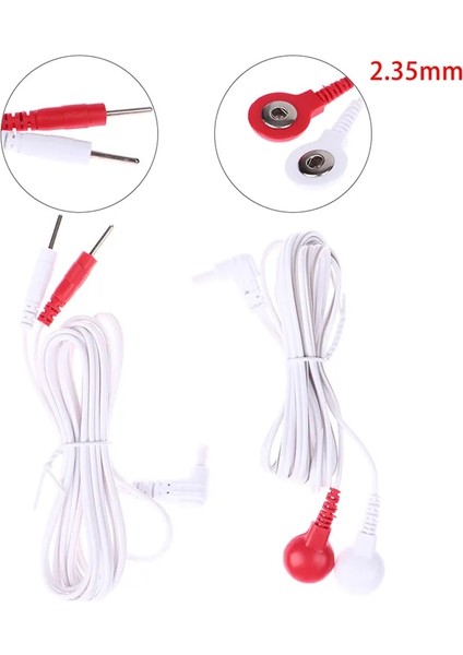 2.35MM 1/2pc Masaj Gevşeme 2/4 Düğmeler Elektroterapi Elektrot Kurşun Elektrik Çarpması Teller Kablo Onlarca Masaj Bağlantı Kablosu (Yurt Dışından) fırsatları