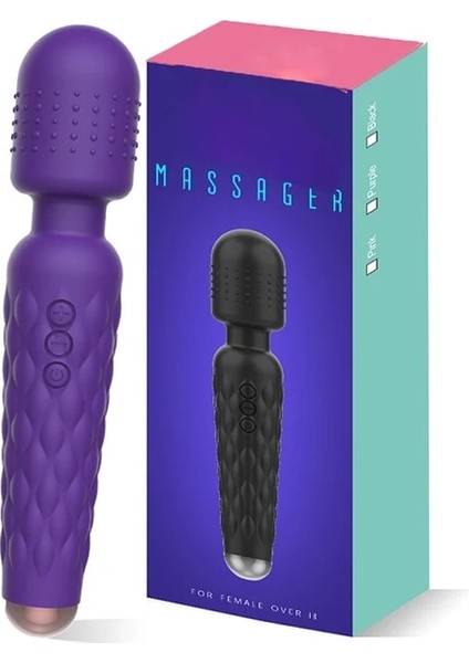 Mor Mini El Bacak Boyun Omuz Sırt Vücut Kas Kurtarma, Yükseltme Su Geçirmez Güçlü Kas Ağrılı Spor Kurtarma Vücut Masajı (Yurt Dışından)
