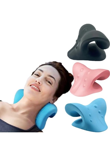 Tip-C Mavi C-Tipi Masaj Yastığı Servikal Omurga Streç Boyun Omuz Sedye Rahatlatıcı Kayropraktik Traksiyon Cihazı Yastık Anti-Yay Relaxe (Yurt Dışından)