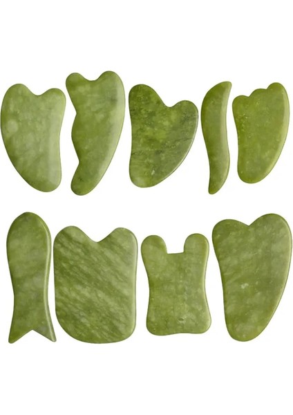 11 Doğal Yeşim Taşı Kazıma Gua Sha Kurulu Masaj Yüz Spa Guasha Akupunktur Cilt Güzellik Yüz Bakımı Masaj Aletleri (Yurt Dışından) modelleri