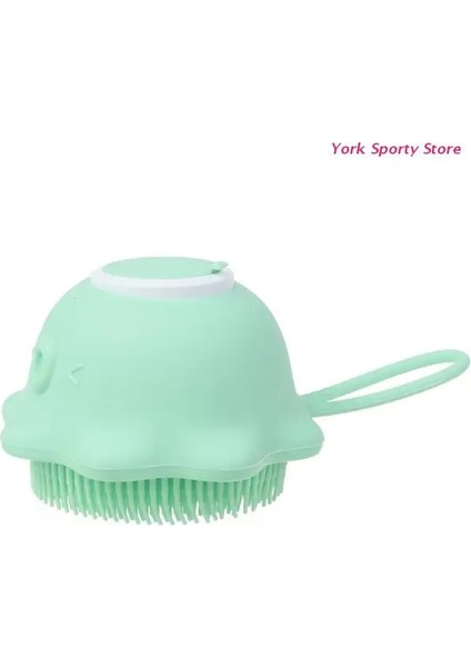 Yeşil M Silikon Vücut Fırçası Duş Scrubber Banyo Masajı Peeling Sabunluk ile Dolu Sıvı Kadın Erkek Çocuklar Için (Yurt Dışından)