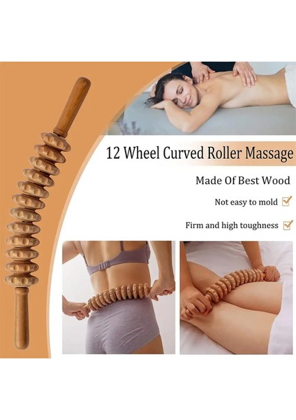 2 Adet Profesyonel Ahşap Maderoterapi Kiti Ahşap Terapi Masaj Aletleri Komple Kit - Anti-Selülit Lenfatik Drenaj Kas Relax (Yurt Dışından)