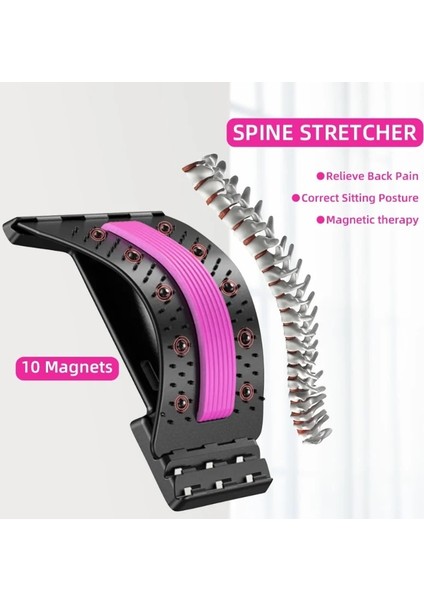 Pembe Manyetik Sırt Masajı Kas Gevşetme Sedye Tedavisi Alt Bel Ağrısını Gidermek Boyun Germe Servikal Omurga Desteği (Yurt Dışından) modelleri