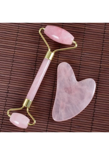Fildişi Yüz Masajı Gua Sha Araç Seti Hediye Kutuları Masaj Gül Kuvars Kristal Doğal Taş Spa Akupunktur Kazıma Vücut Şifa Bakımı (Yurt Dışından)