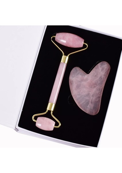 Fildişi Yüz Masajı Gua Sha Araç Seti Hediye Kutuları Masaj Gül Kuvars Kristal Doğal Taş Spa Akupunktur Kazıma Vücut Şifa Bakımı (Yurt Dışından)