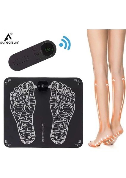 Siyah Kutu ile Ems Elektrikli Ayak Masaj Matı Darbe Kas Relax Sağlık Ayak Massageador Yastık Akıllı Uzaktan Kumanda Masaj Salud (Yurt Dışından)