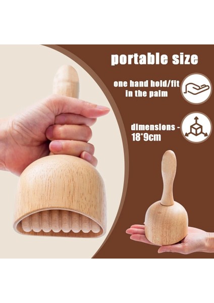2 Ahşap El Masaj Fincan Rulo Ahşap Terapi Araçları Gua Sha Lenfatik Drenaj Masajı Vücut Şekillendirme, Selülit Sökücü (Yurt Dışından)