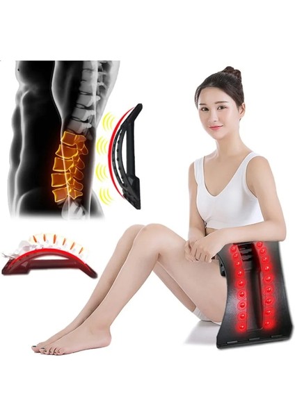 Siyah Ev Sırt Masajı Sedye Fitness Masaj Ekipmanları Streç Relax Sedye Bel Desteği Omurga Ağrısı Rölyefchiropractic (Yurt Dışından) fiyatları