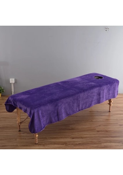 MOR-120X190 cm Kristal Kadife Güzellik Masaj Masa Örtüsü Yüz Delikli Yüz Yatak Örtüsü Salon Çarşafları Spa Masaj Yatağı Masa Örtüleri (Yurt Dışından) fiyatları