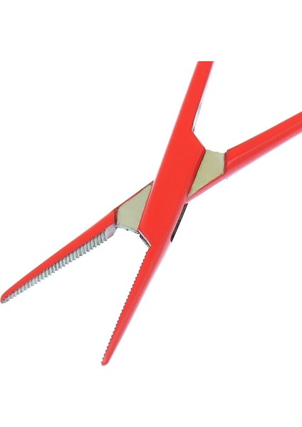 D0001A-04 12.5cm El Aleti Hemostatik Forseps Pet Saç Kelepçesi Balıkçılık Kilitleme Pensesi Epilasyon Araçları Düz Kavisli Ucu Pet Forseps D0001A (Yurt Dışından)