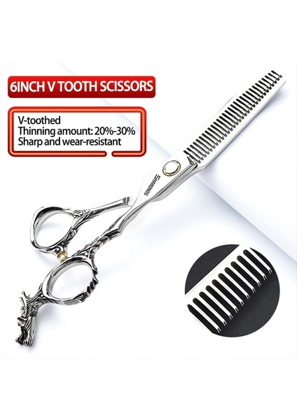 6 Inç Inceltme Profesyonel Saç Makası Saç Kesimi Makas 6.0 Inç Yüksek Kaliteli Kesme Saç Kesimi Makas Seti (Yurt Dışından)