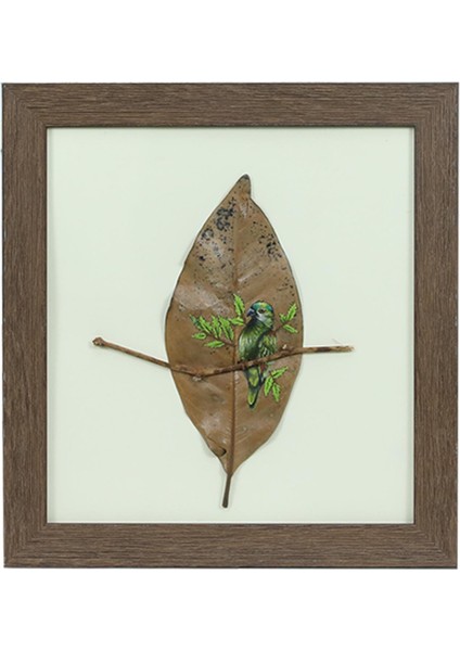 EL İŞÇİLİĞİ YAPRAK BOYAMA TABLO 30*28 cm - 5833