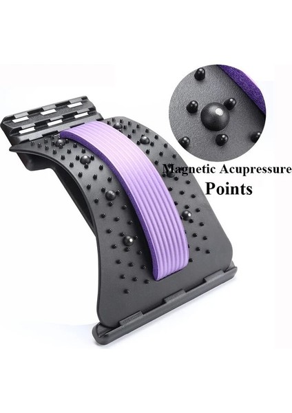 Manyetik-Mor Sırt Masajı Sedye Ekipmanları Massageador Sihirli Destek Streç Fitness Gevşeme Omurga Ağrısı Bel Rölyef Sırt Sedyesi (Yurt Dışından)
