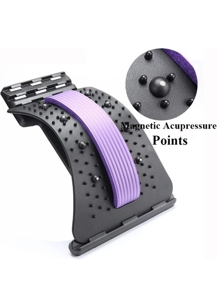 Manyetik-Mor Sırt Masajı Sedye Ekipmanları Massageador Sihirli Destek Streç Fitness Gevşeme Omurga Ağrısı Bel Rölyef Sırt Sedyesi (Yurt Dışından) fiyatları