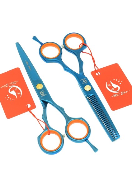 A0029A-06-55 Meisha 5.5 Inç Profesyonel Saç Kesme Inceltme Şekillendirici Aracı Japonya 440C Kuaförlük Makas Seti Kuaför Makası A0027A (Yurt Dışından)