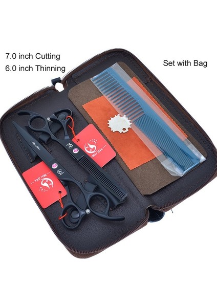 A0136A-01-70 7.0 Inç Büyük Profesyonel Kuaförlük Kesme Makas 6.5 Inç Inceltme Makası Salon Berberler JP440C Mavi Saç Tesouras A0132A (Yurt Dışından) fiyatları