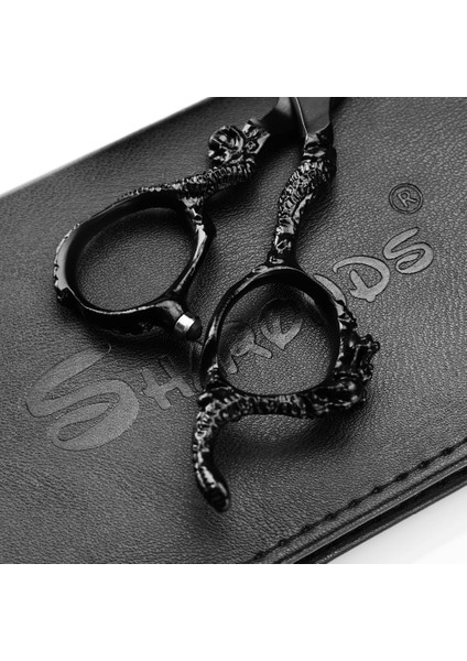 5.5 Kesme Siyah Ejderha Kuaförlük Makas 7 ve 6 ve 5.5 Inç Salon Profesyonel Kuaförlük Kesme Makası ve Inceltme Makası Seti (Yurt Dışından) fırsatları